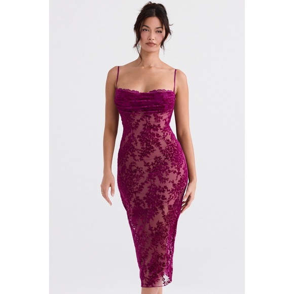 NEW House of CB Ione Dress Cranberry Large+ (XL) - Picture 4 of 17
